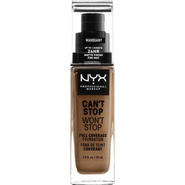 NYX Cant Stop Wont Stop Full Coverage Foundation 16 - Mahogany 1.0 FL Oz